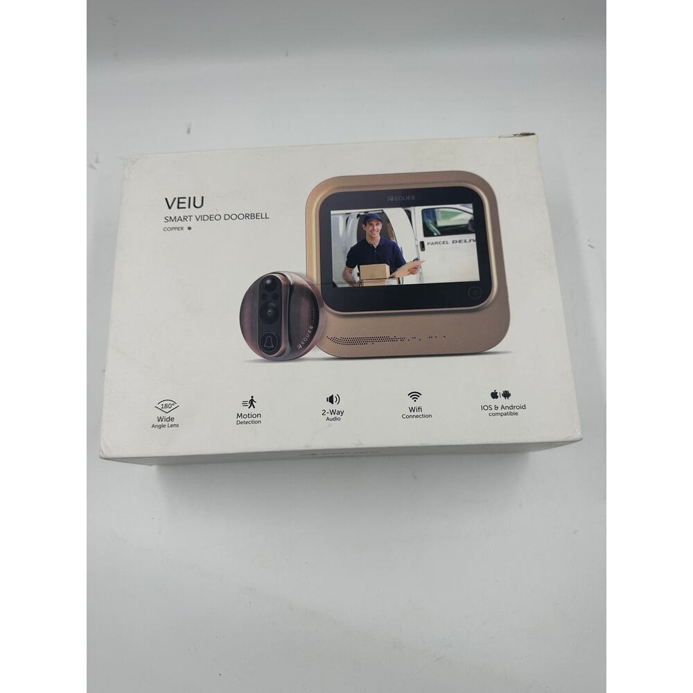 Eques VEIU Smart Video Doorbell, Nickel